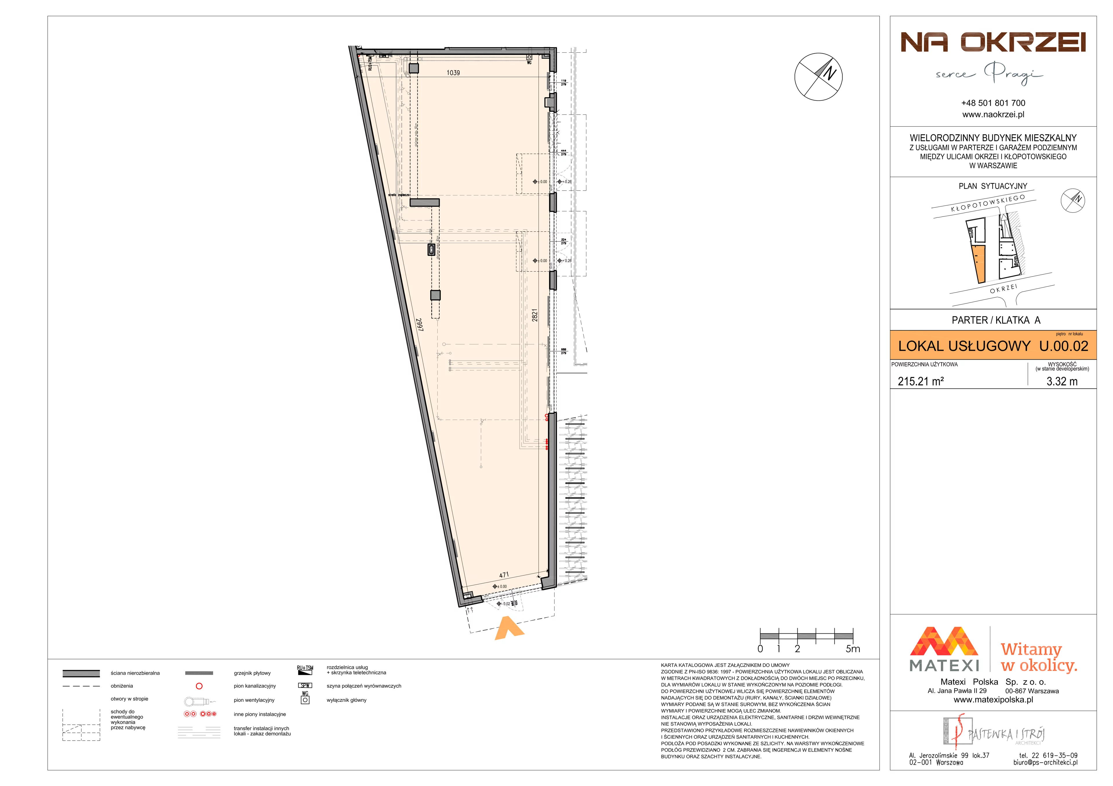Lokal użytkowy 215,21 m², oferta nr 27/Okr-U.00.02, Na Okrzei - lokale usługowe, Warszawa, Praga Północ, Stara Praga, ul. Stefana Okrzei