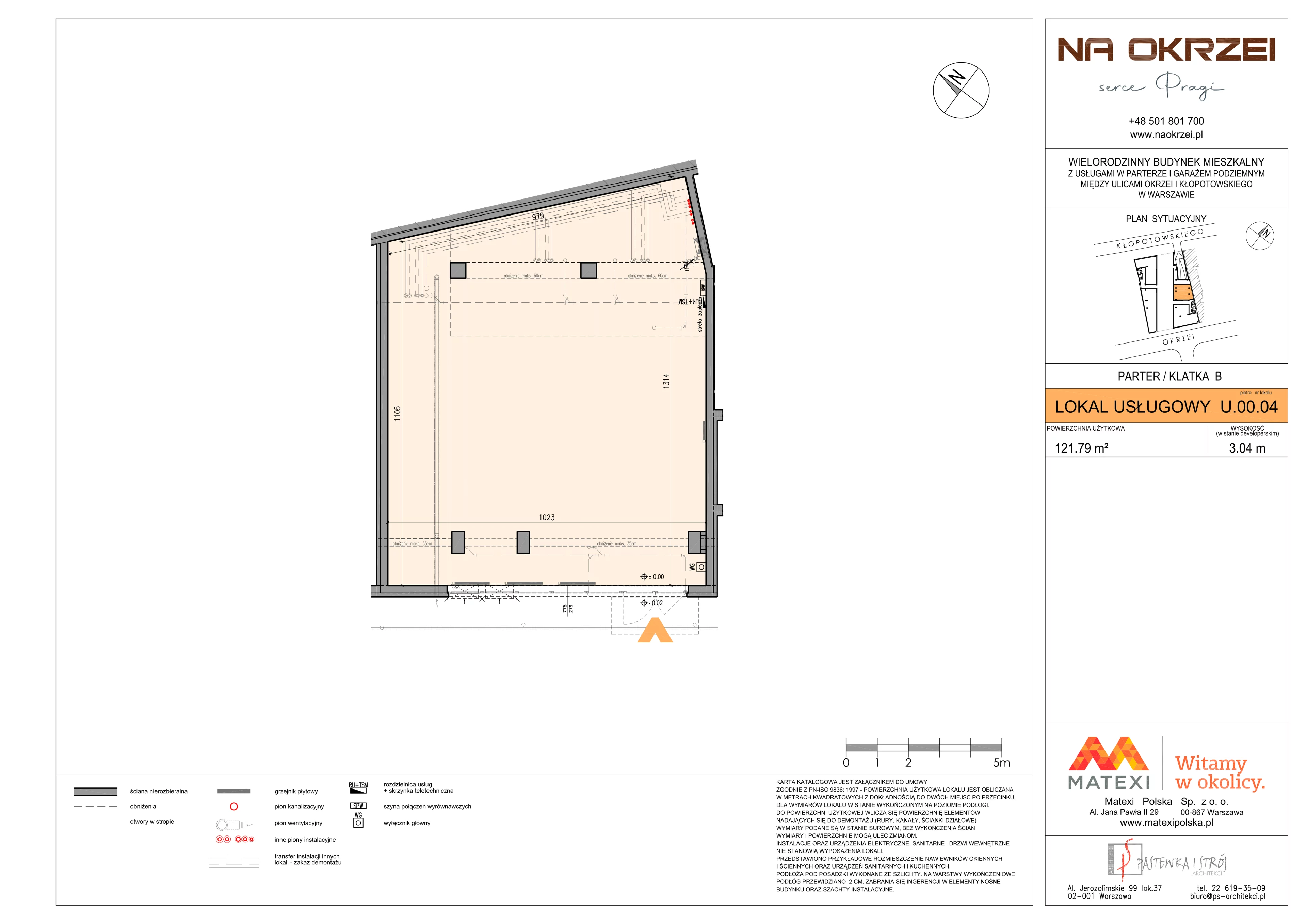 Lokal użytkowy 121,79 m², oferta nr 27/Okr-U.00.04, Na Okrzei - lokale usługowe, Warszawa, Praga Północ, Stara Praga, ul. Stefana Okrzei