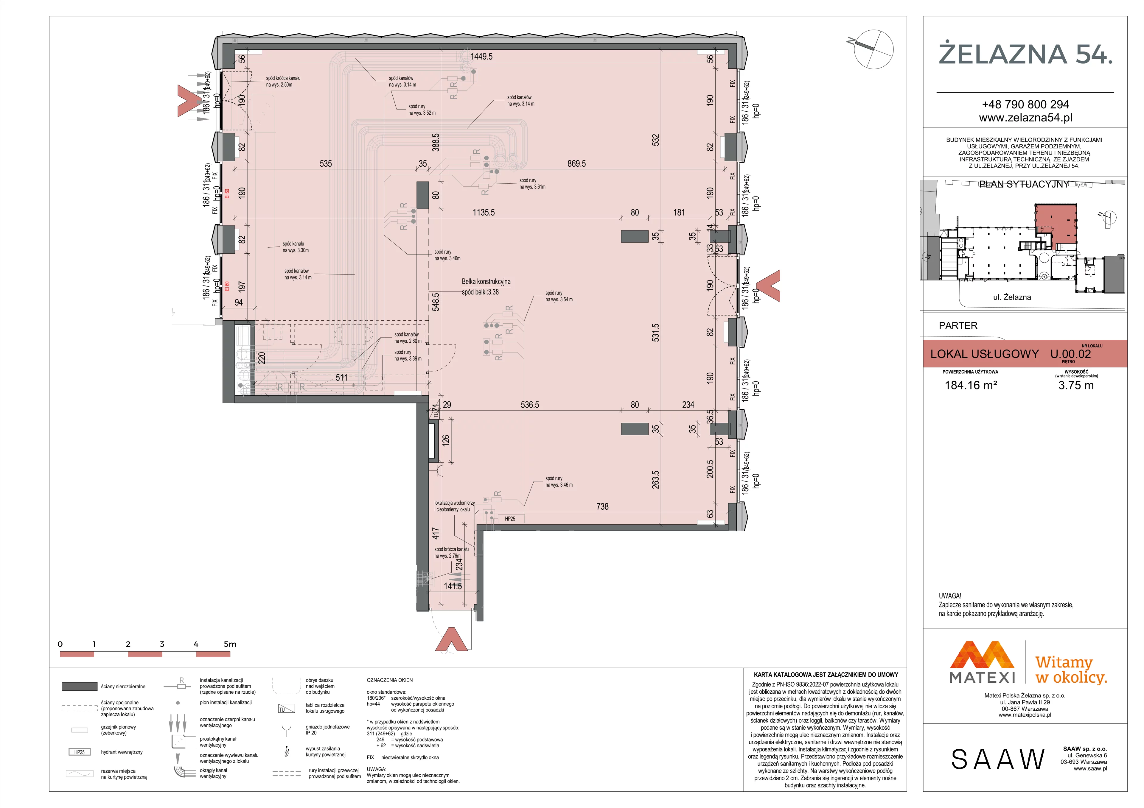 Lokal użytkowy 184,16 m², oferta nr 54/Z54-U.00.02, Żelazna 54 - lokale usługowe, Warszawa, Wola, Mirów, ul. Żelazna 54