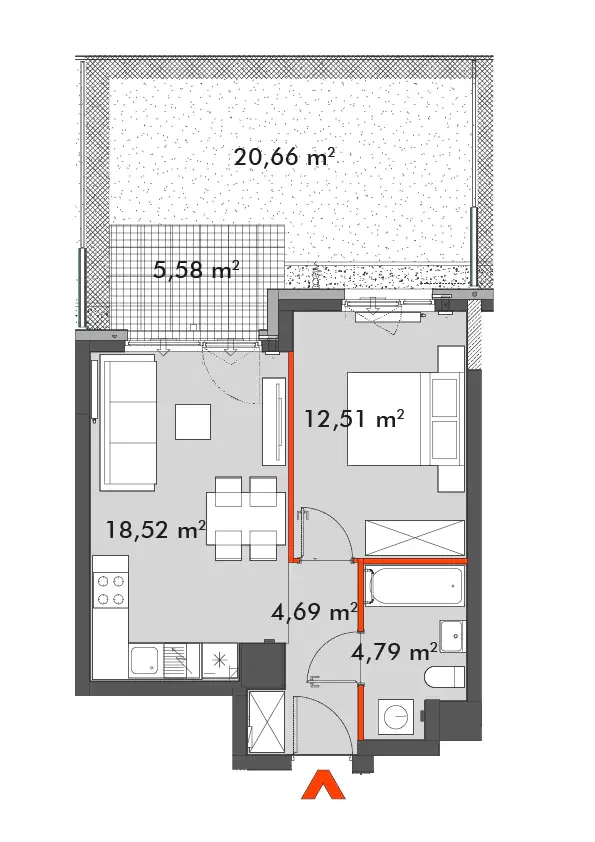 Mieszkanie 40,51 m², parter, oferta nr Sowińskiego 28/SOW-F1.A.00.02, Splot Wola, Warszawa, Wola, Odolany, ul. Sowińskiego 28