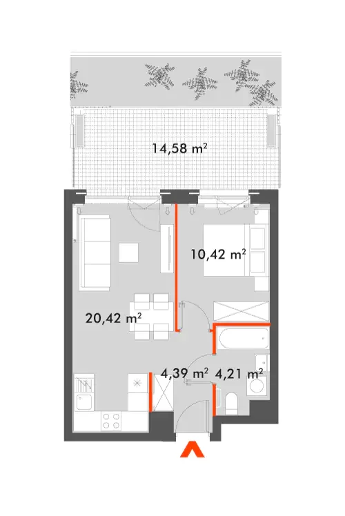 Mieszkanie 39,44 m², piętro 1, oferta nr Sowińskiego 28/SOW-F1.C.01.04, Splot Wola, Warszawa, Wola, Odolany, ul. Sowińskiego 28