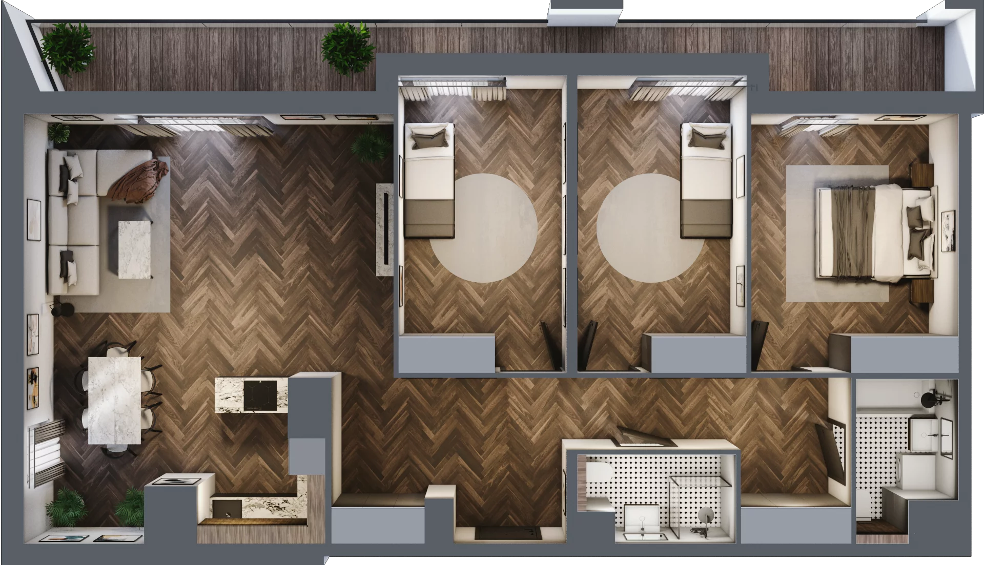 4 pokoje, mieszkanie 109,82 m², piętro 10, oferta nr 11/BM-F1.A.10.01, Bukowińska Mokotów, Warszawa, Mokotów, Ksawerów, ul. Bukowińska 11