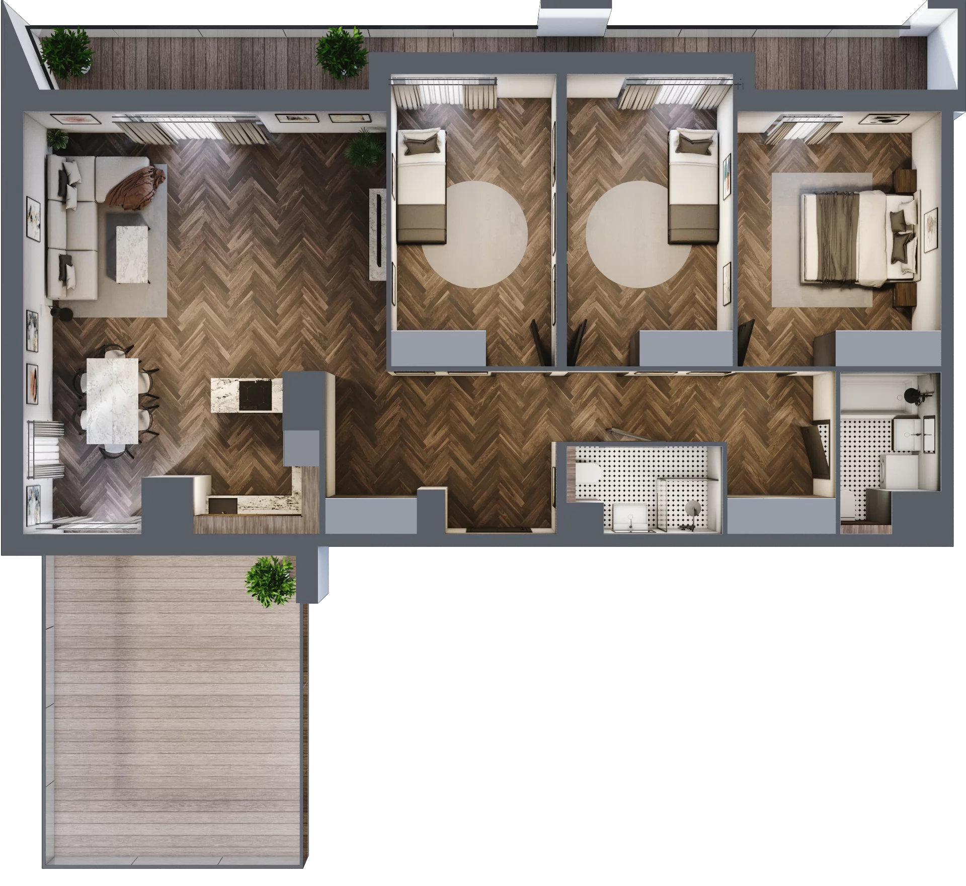 4 pokoje, mieszkanie 109,82 m², piętro 9, oferta nr 11/BM-F1.A.09.01, Bukowińska Mokotów, Warszawa, Mokotów, Ksawerów, ul. Bukowińska 11