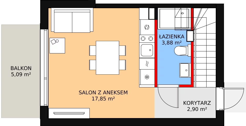 Apartament 51,89 m², piętro 1, oferta nr G/2, Słoneczna Karwia, Karwia, ul. Relaksowa