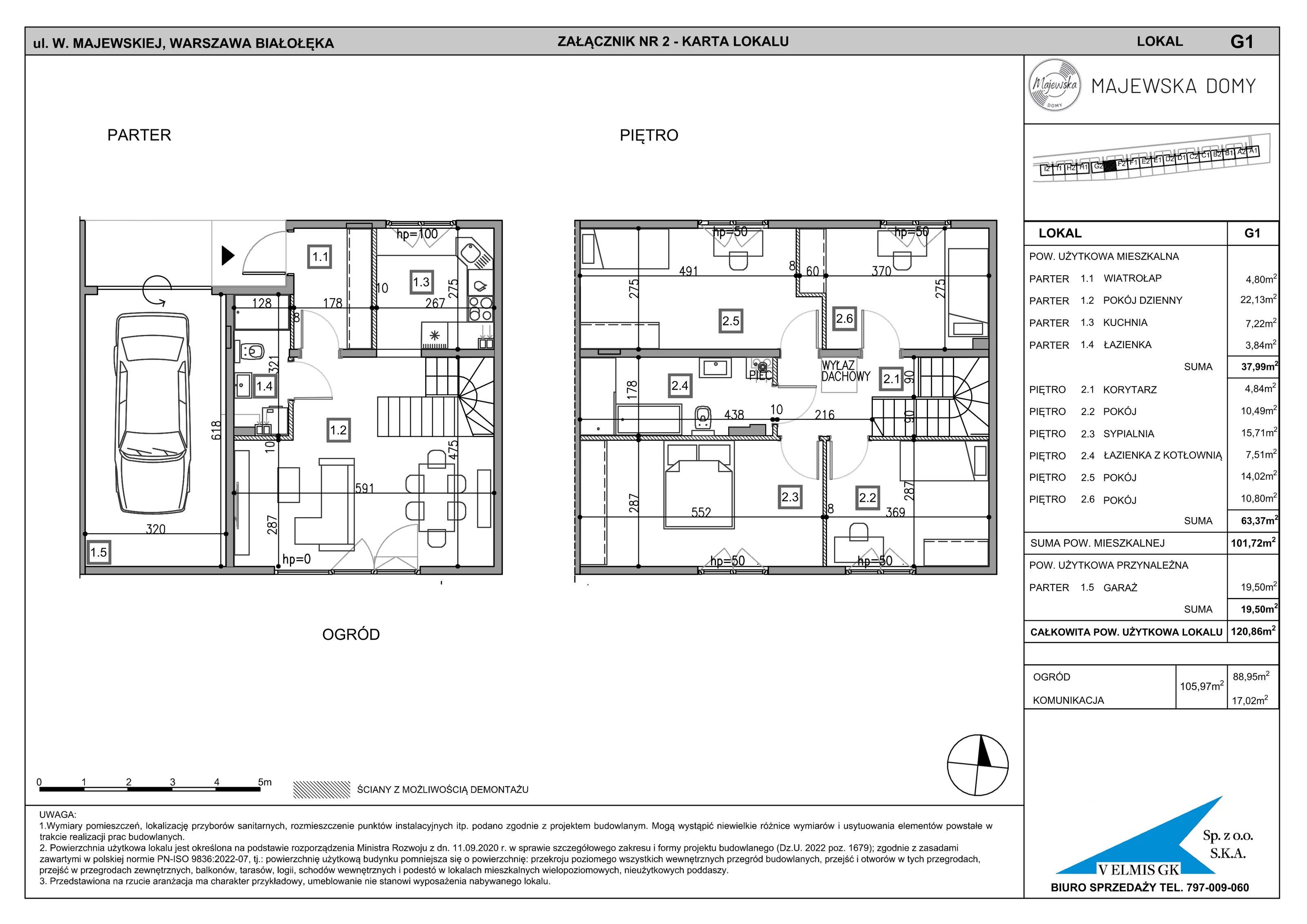 Dom 120,86 m², oferta nr G1, Majewska Domy, Warszawa, Białołęka, Brzeziny, ul. Włady Majewskiej