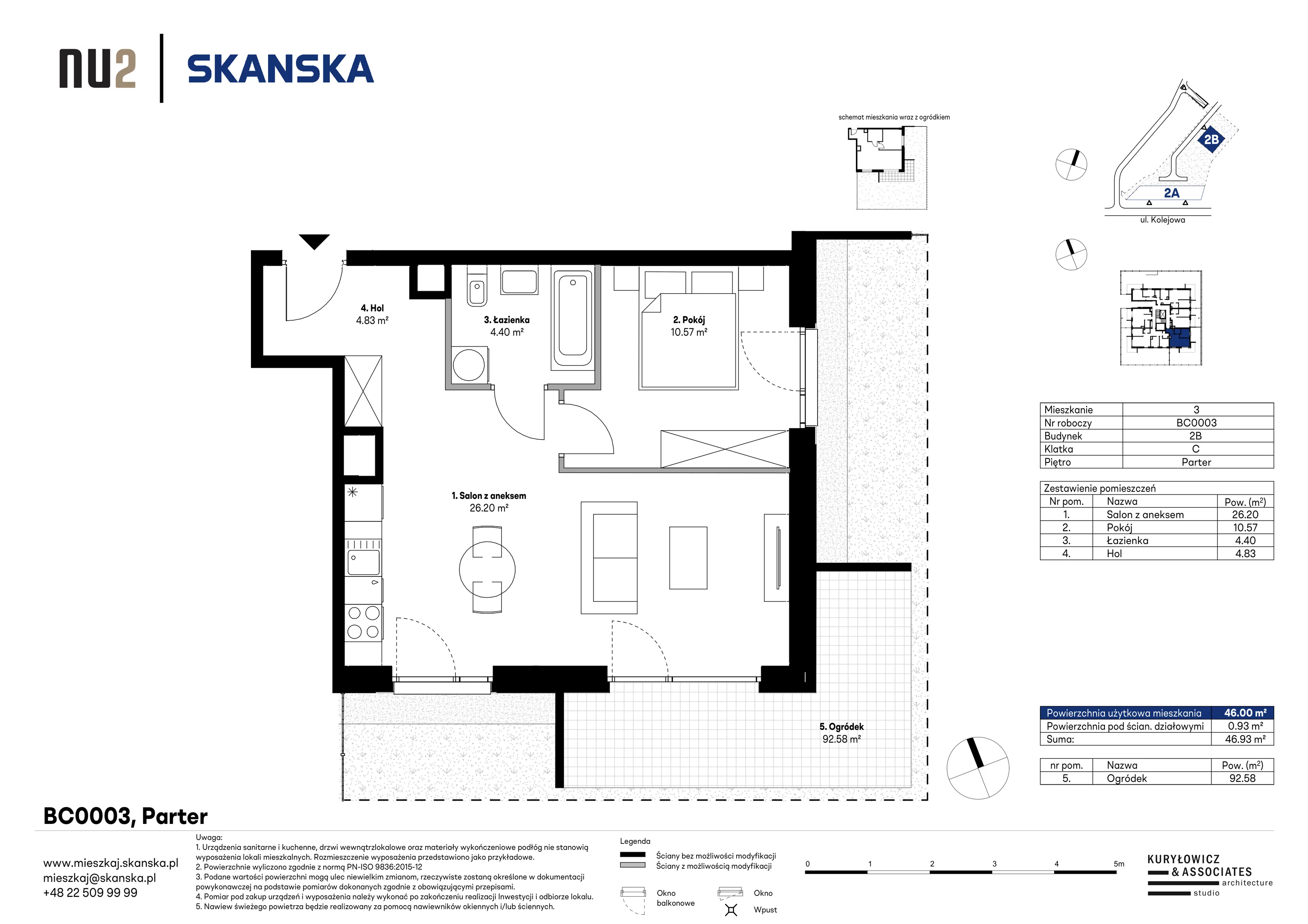 Mieszkanie 46,00 m², parter, oferta nr BC0003, NU Warszawa Wola, Warszawa, Wola, Czyste, ul. Kolejowa