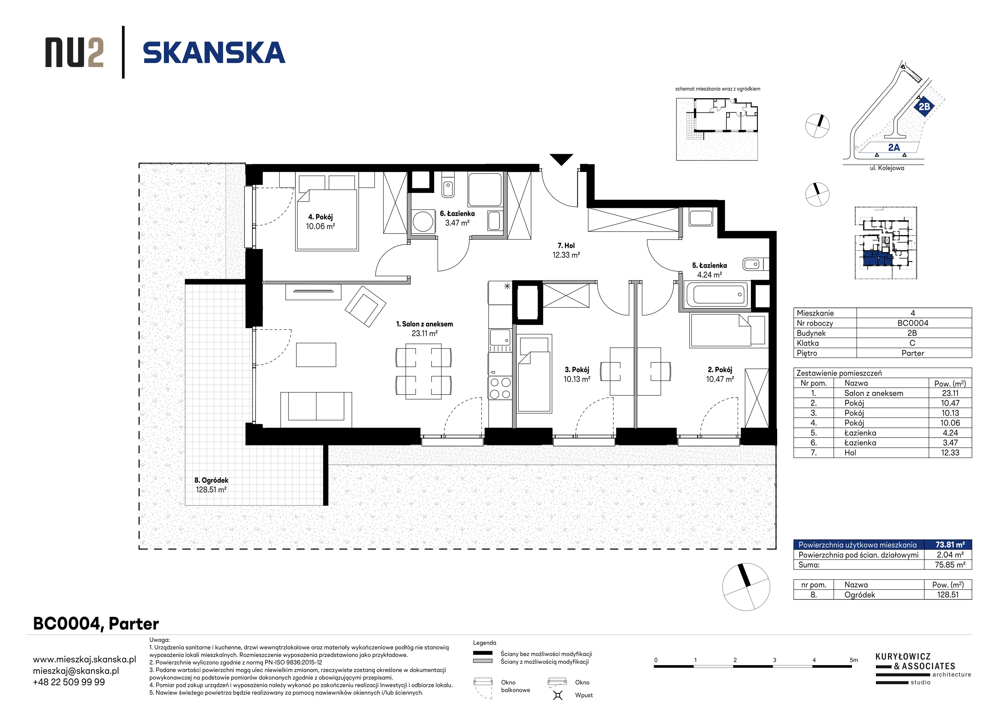 Mieszkanie 73,81 m², parter, oferta nr BC0004, NU Warszawa Wola, Warszawa, Wola, Czyste, ul. Kolejowa