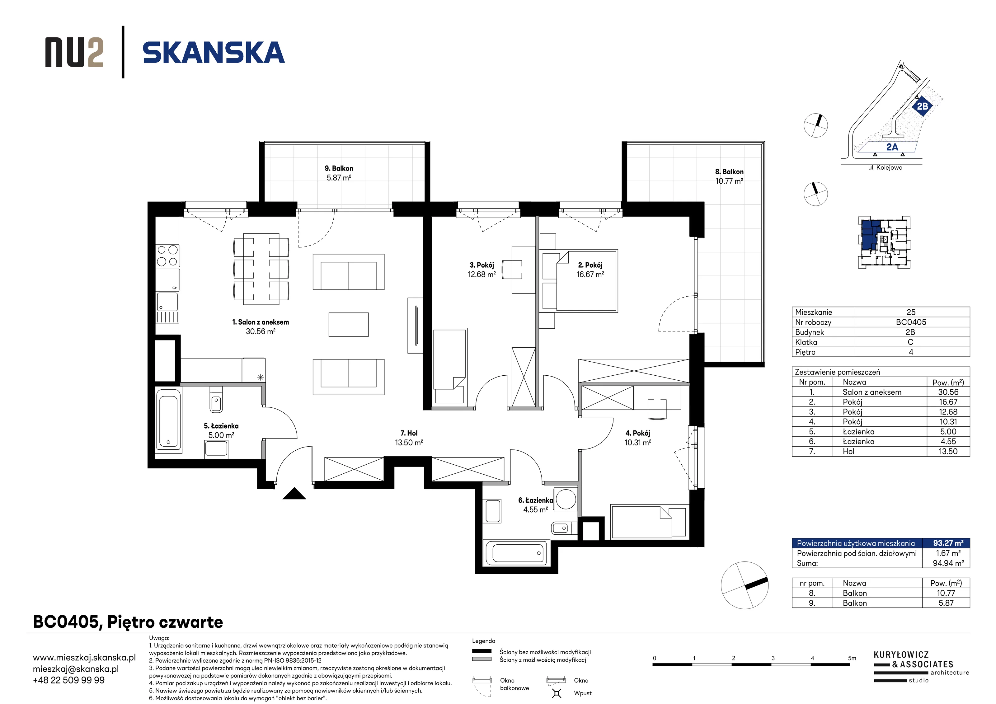 Mieszkanie 93,27 m², piętro 4, oferta nr BC0405, NU Warszawa Wola, Warszawa, Wola, Czyste, ul. Kolejowa