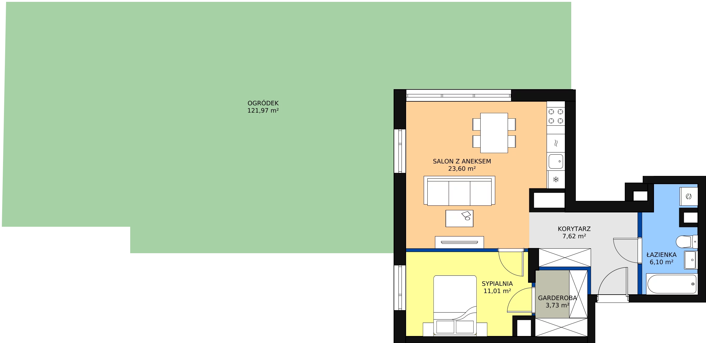 Zalety mieszkania 52.06 m², 6B0004