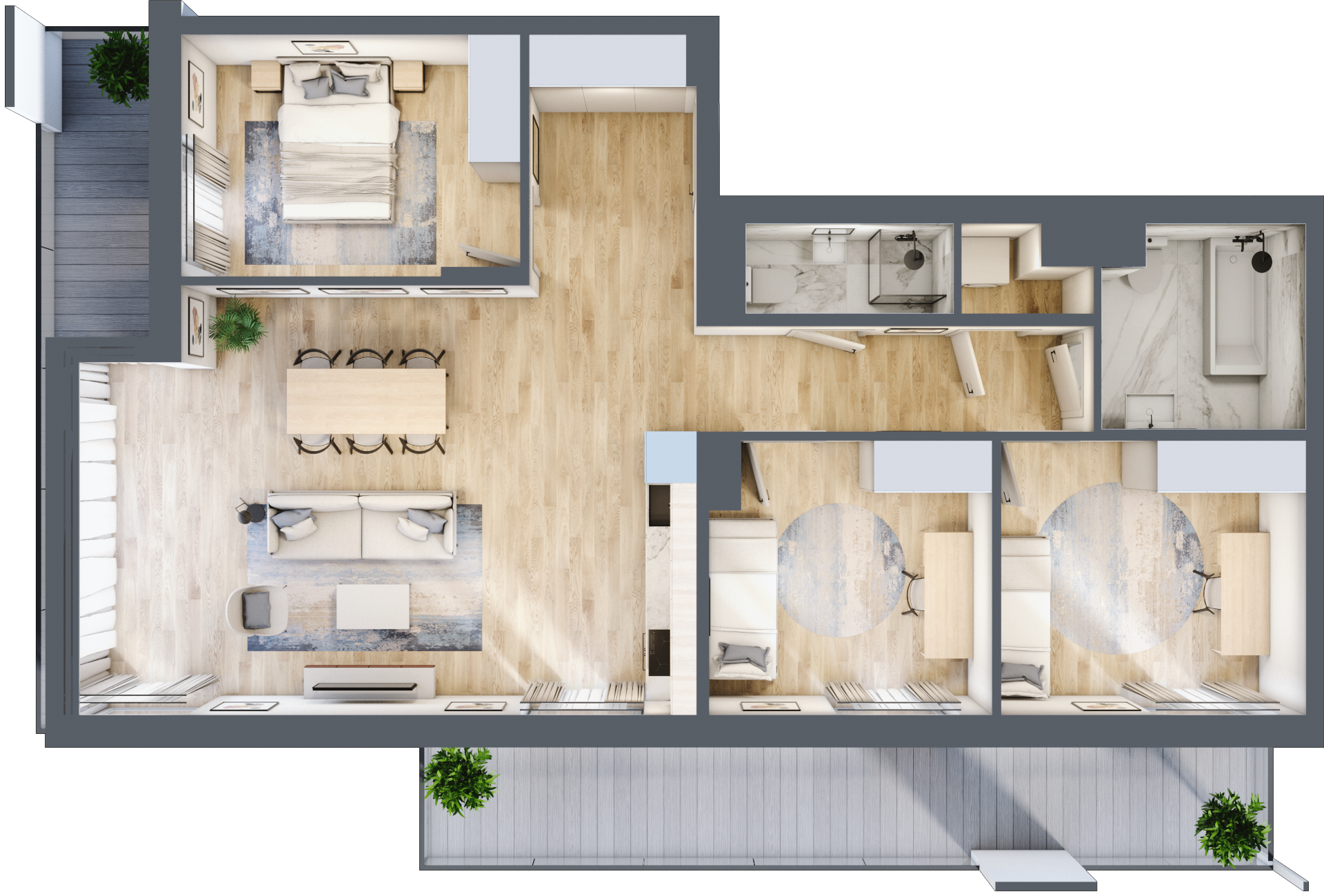 Apartament 88,74 m², piętro 1, oferta nr 6B0106, Jaśminowy Mokotów VI Wille Miejskie, Warszawa, Mokotów, Stegny, ul. Białego Dębu