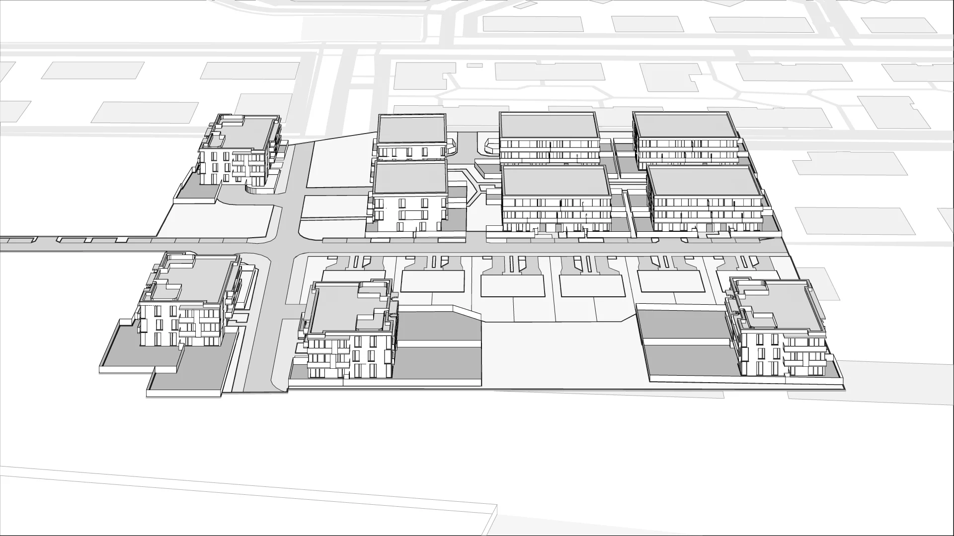 Wirtualna makieta 3D inwestycji Jaśminowy Mokotów VI Wille Miejskie