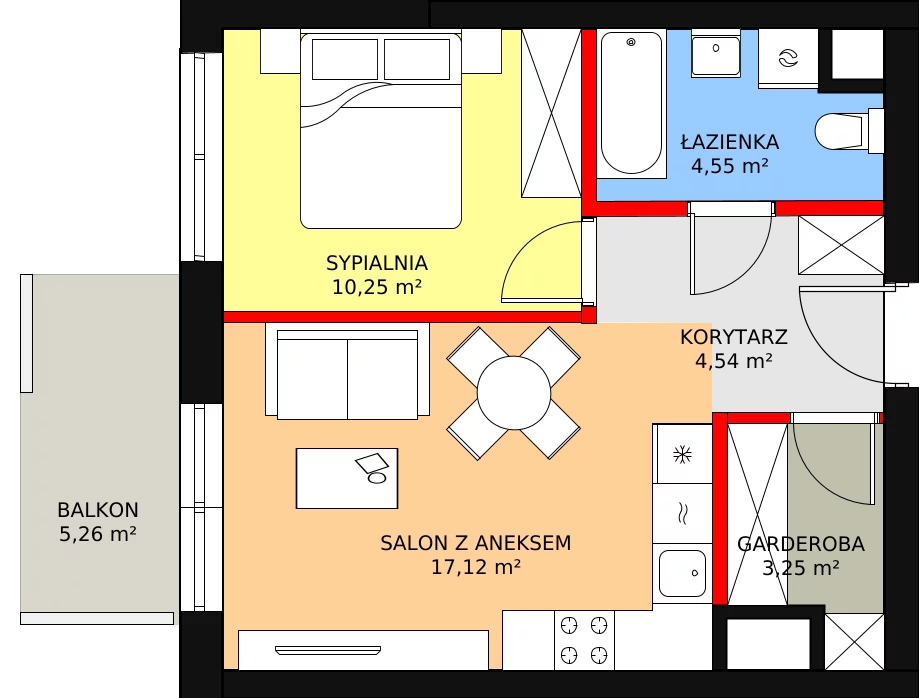 2 pokoje, mieszkanie 39,73 m², parter, oferta nr G0006, Park Skandynawia V, Warszawa, Praga Południe, Gocław, ul. Precyzyjna