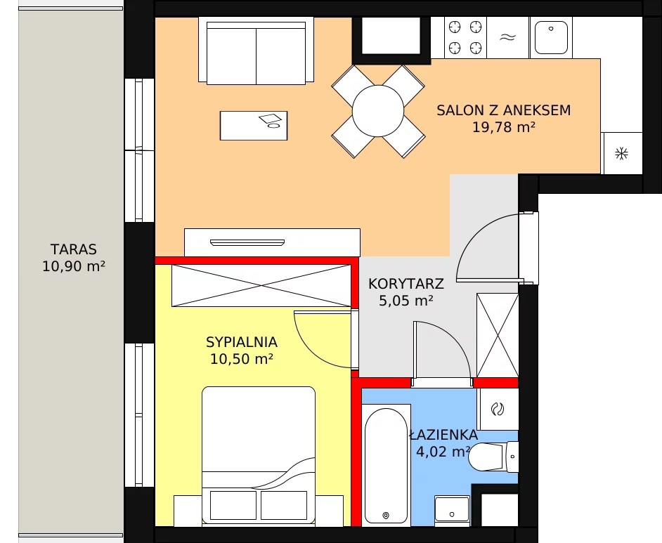 2 pokoje, mieszkanie 39,36 m², piętro 6, oferta nr HA0639, Park Skandynawia V, Warszawa, Praga Południe, Gocław, ul. Precyzyjna