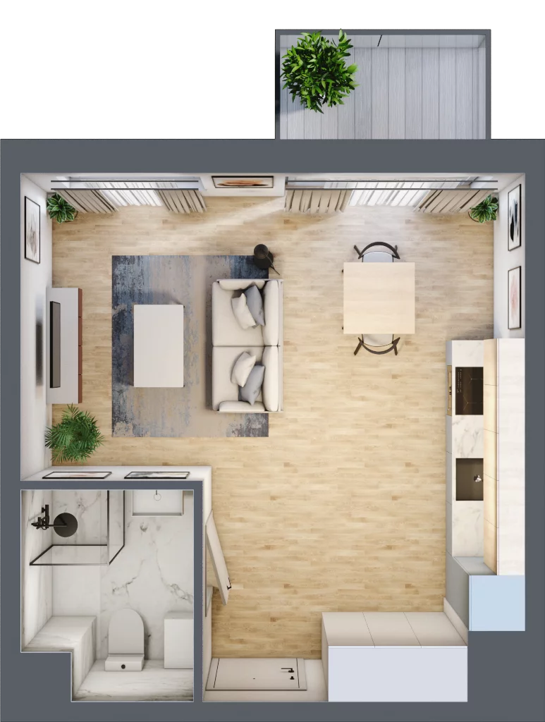 1 pokój, mieszkanie 29,46 m², piętro 2, oferta nr AA0202, NU Warszawa Wola, Warszawa, Wola, Czyste, ul. Kolejowa
