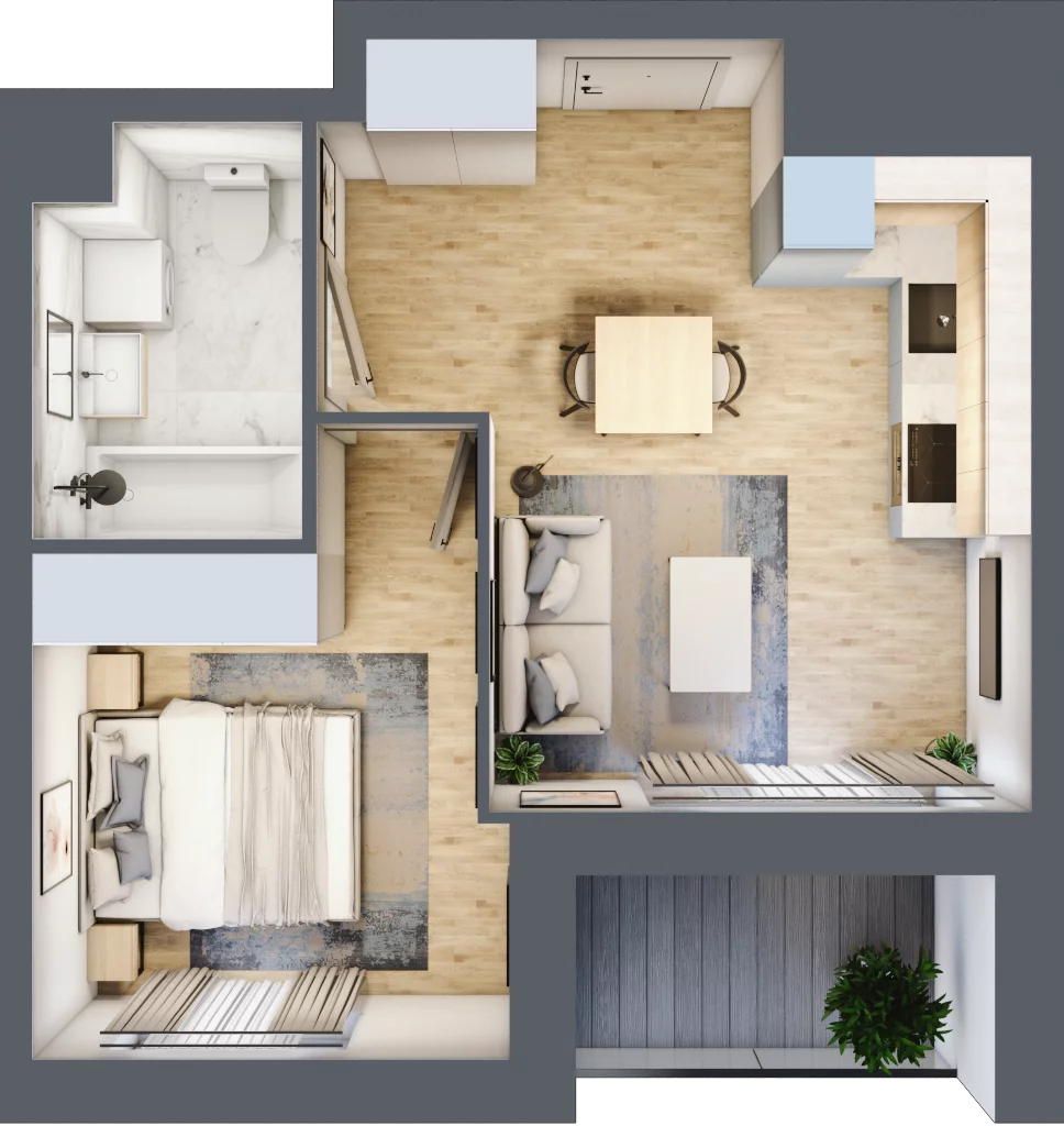 2 pokoje, mieszkanie 34,66 m², piętro 2, oferta nr AA0207, NU Warszawa Wola, Warszawa, Wola, Czyste, ul. Kolejowa