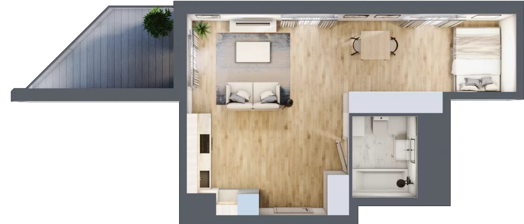 1 pokój, mieszkanie 40,38 m², piętro 2, oferta nr AA0210, NU Warszawa Wola, Warszawa, Wola, Czyste, ul. Kolejowa