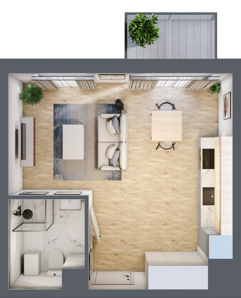 1 pokój, mieszkanie 29,75 m², piętro 1, oferta nr AA0101, NU Warszawa Wola, Warszawa, Wola, Czyste, ul. Kolejowa