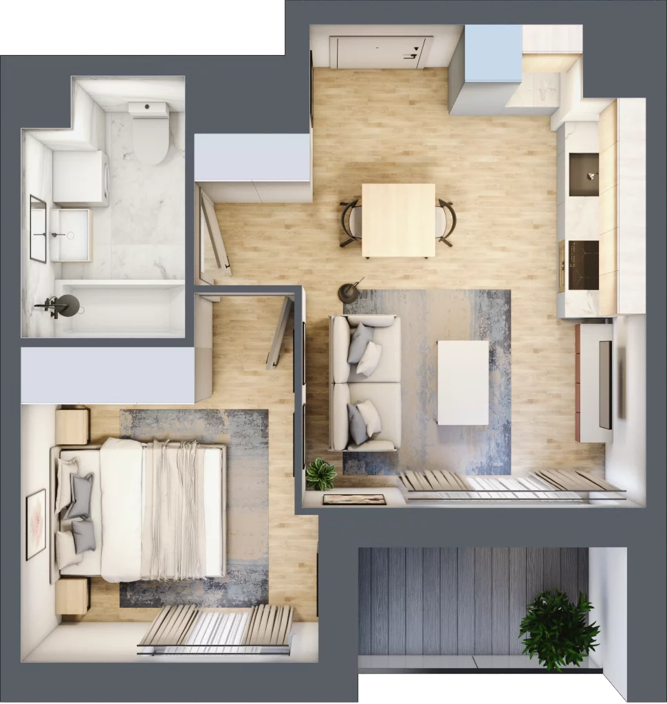 2 pokoje, mieszkanie 34,24 m², piętro 1, oferta nr AA0106, NU Warszawa Wola, Warszawa, Wola, Czyste, ul. Kolejowa