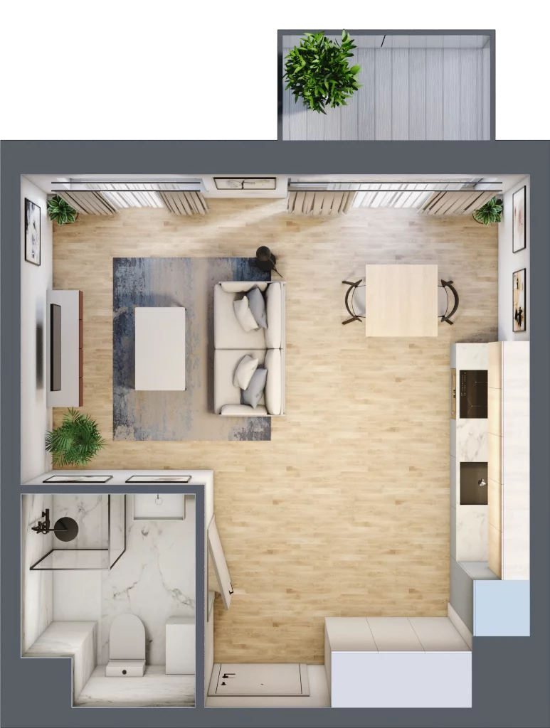 1 pokój, mieszkanie 29,78 m², piętro 3, oferta nr AA0303, NU Warszawa Wola, Warszawa, Wola, Czyste, ul. Kolejowa