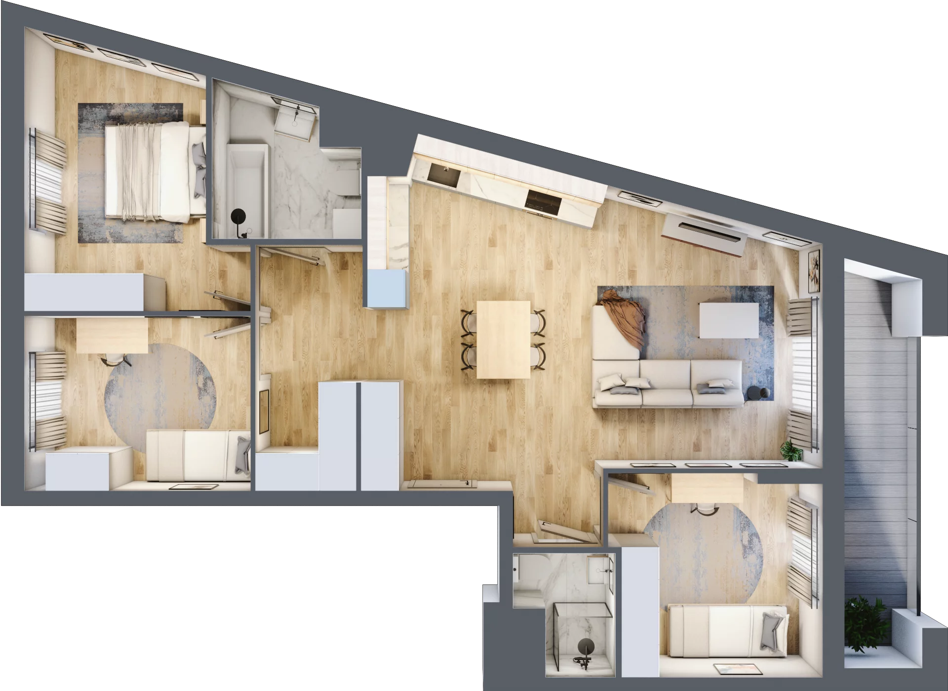 4 pokoje, mieszkanie 80,18 m², piętro 1, oferta nr AB0102, NU Warszawa Wola, Warszawa, Wola, Czyste, ul. Kolejowa