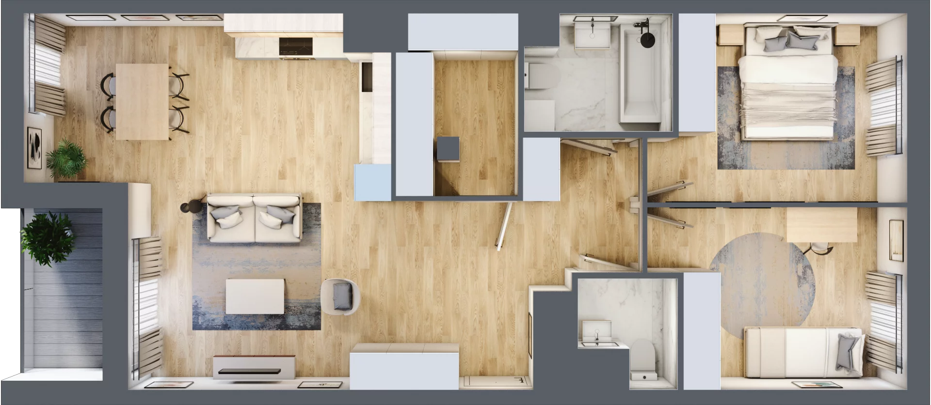 3 pokoje, mieszkanie 75,07 m², piętro 2, oferta nr AB0205, NU Warszawa Wola, Warszawa, Wola, Czyste, ul. Kolejowa