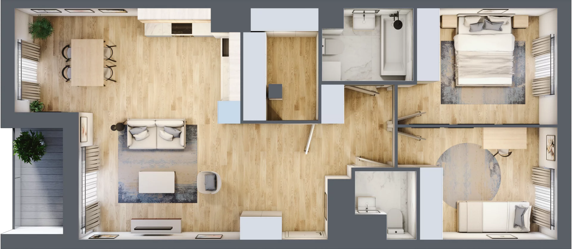 3 pokoje, mieszkanie 75,59 m², piętro 3, oferta nr AB0305, NU Warszawa Wola, Warszawa, Wola, Czyste, ul. Kolejowa