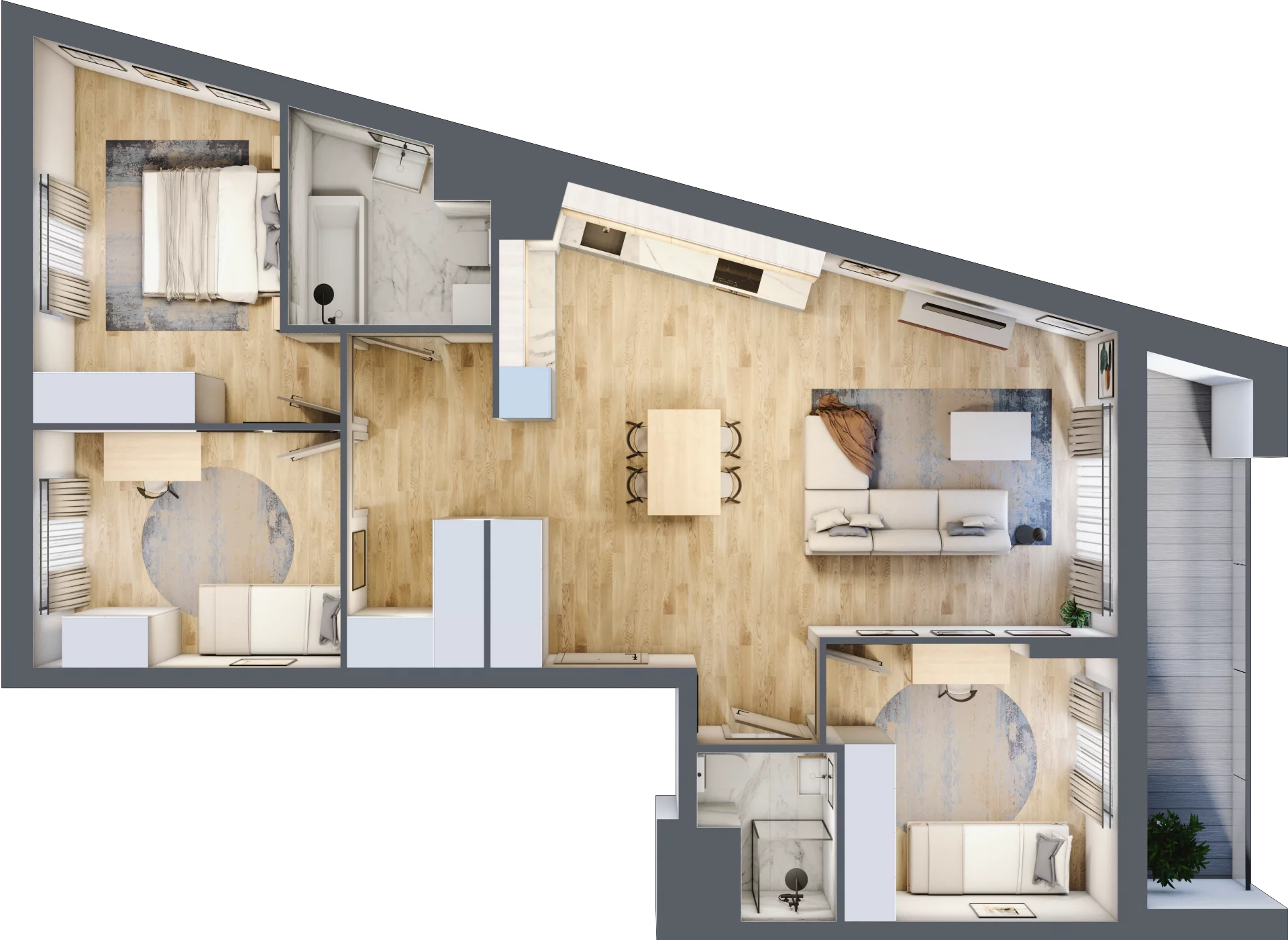 4 pokoje, mieszkanie 81,02 m², piętro 6, oferta nr AB0602, NU Warszawa Wola, Warszawa, Wola, Czyste, ul. Kolejowa