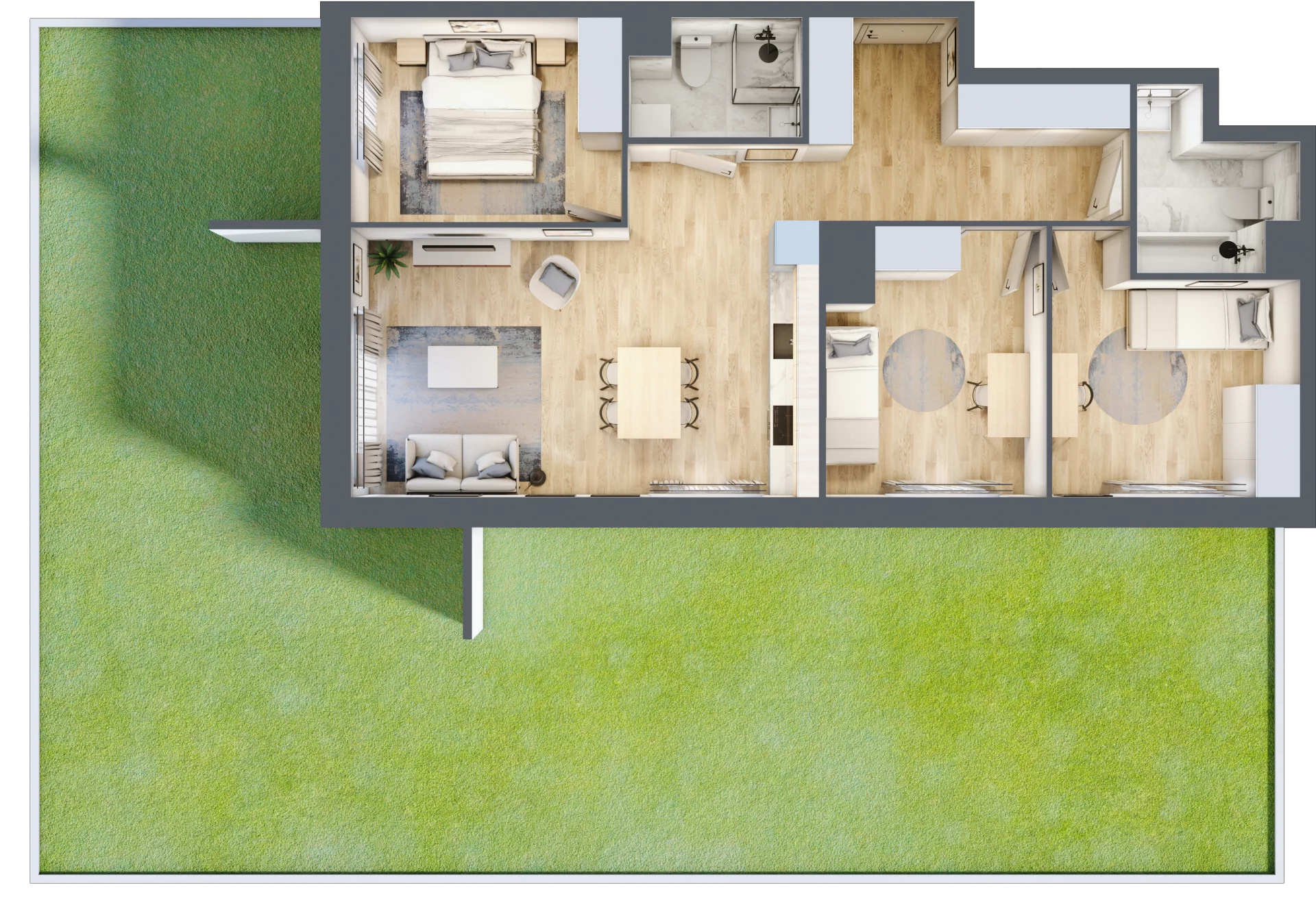 4 pokoje, mieszkanie 73,81 m², parter, oferta nr BC0004, NU Warszawa Wola, Warszawa, Wola, Czyste, ul. Kolejowa