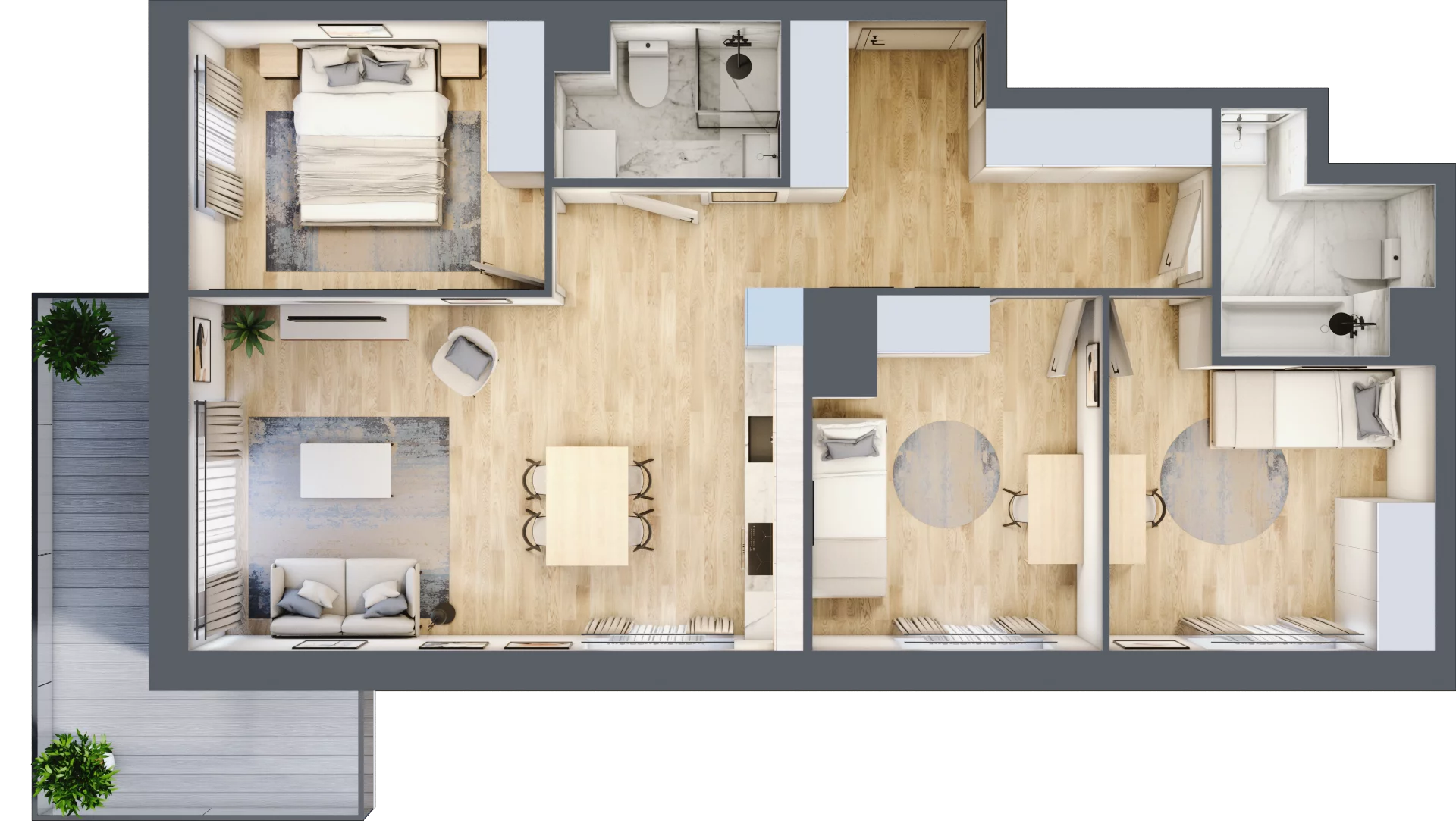 4 pokoje, mieszkanie 73,81 m², piętro 1, oferta nr BC0104, NU Warszawa Wola, Warszawa, Wola, Czyste, ul. Kolejowa