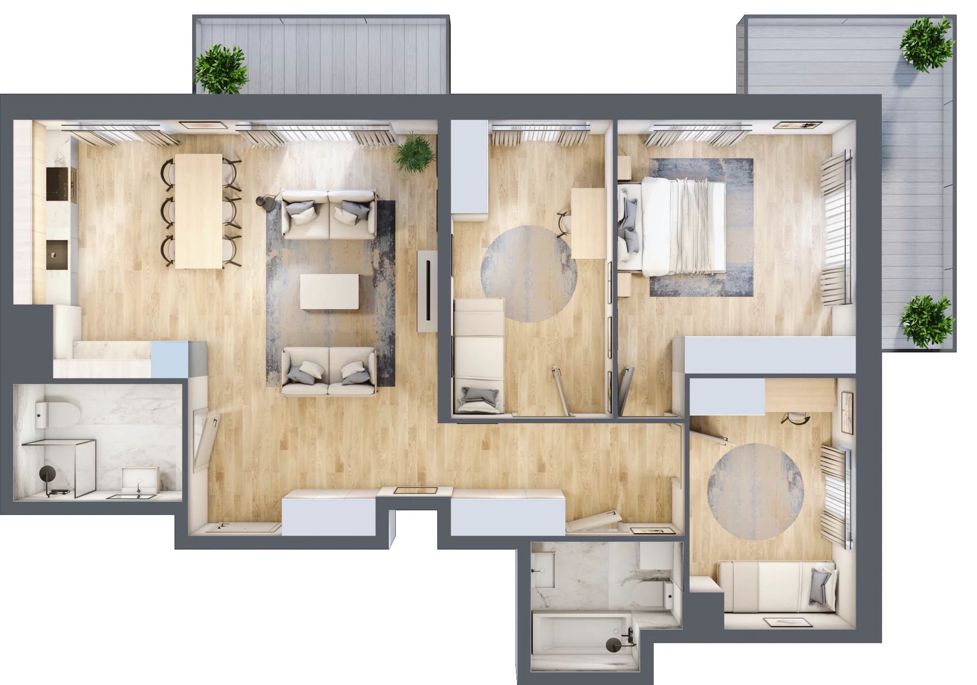 4 pokoje, mieszkanie 91,98 m², piętro 3, oferta nr BC0305, NU Warszawa Wola, Warszawa, Wola, Czyste, ul. Kolejowa