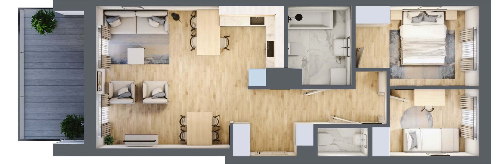 3 pokoje, mieszkanie 63,59 m², piętro 2, oferta nr AC0228, Stilla, Warszawa, Włochy, Raków, ul. Fajansowa 5