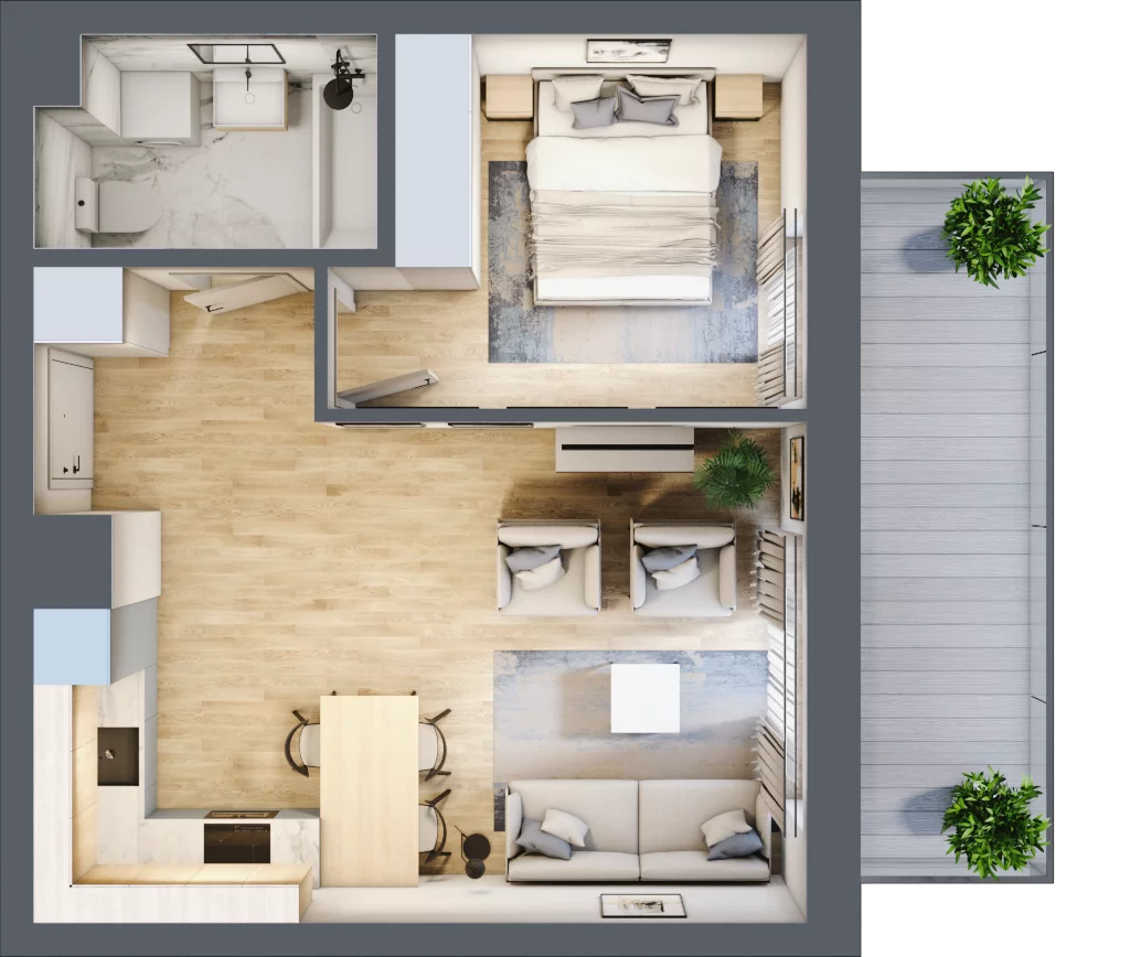2 pokoje, mieszkanie 41,33 m², piętro 2, oferta nr AC0231, Stilla, Warszawa, Włochy, Raków, ul. Fajansowa 5
