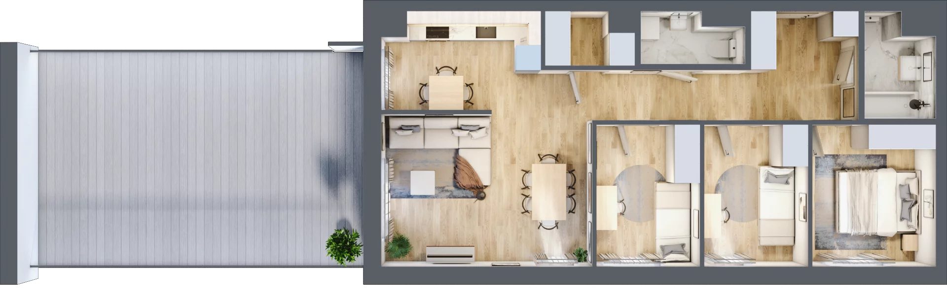 4 pokoje, mieszkanie 75,71 m², piętro 3, oferta nr AC0338, Stilla, Warszawa, Włochy, Raków, ul. Fajansowa 5