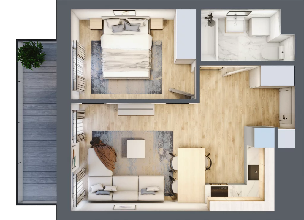 2 pokoje, mieszkanie 38,38 m², piętro 2, oferta nr BA0231, Stilla, Warszawa, Włochy, Raków, ul. Fajansowa 5