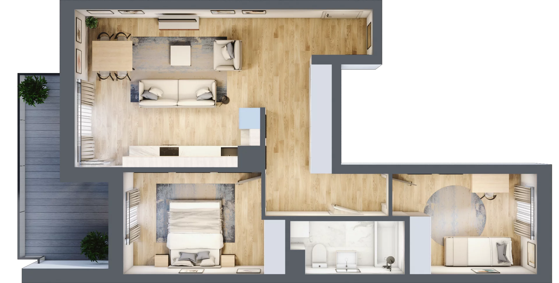 3 pokoje, mieszkanie 66,36 m², piętro 2, oferta nr BA0232, Stilla, Warszawa, Włochy, Raków, ul. Fajansowa 5