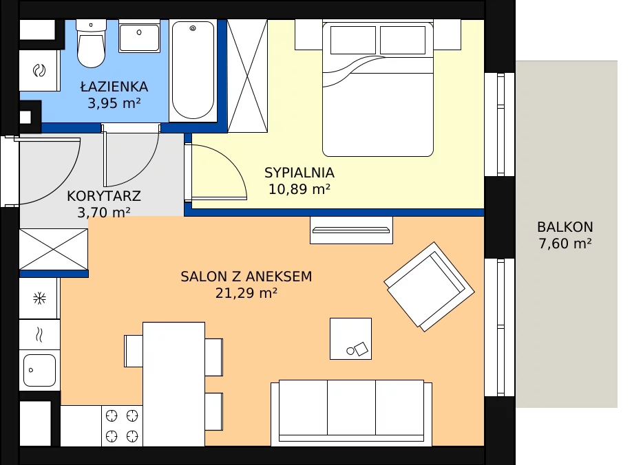 Zalety mieszkania 39.83 m², BA0463
