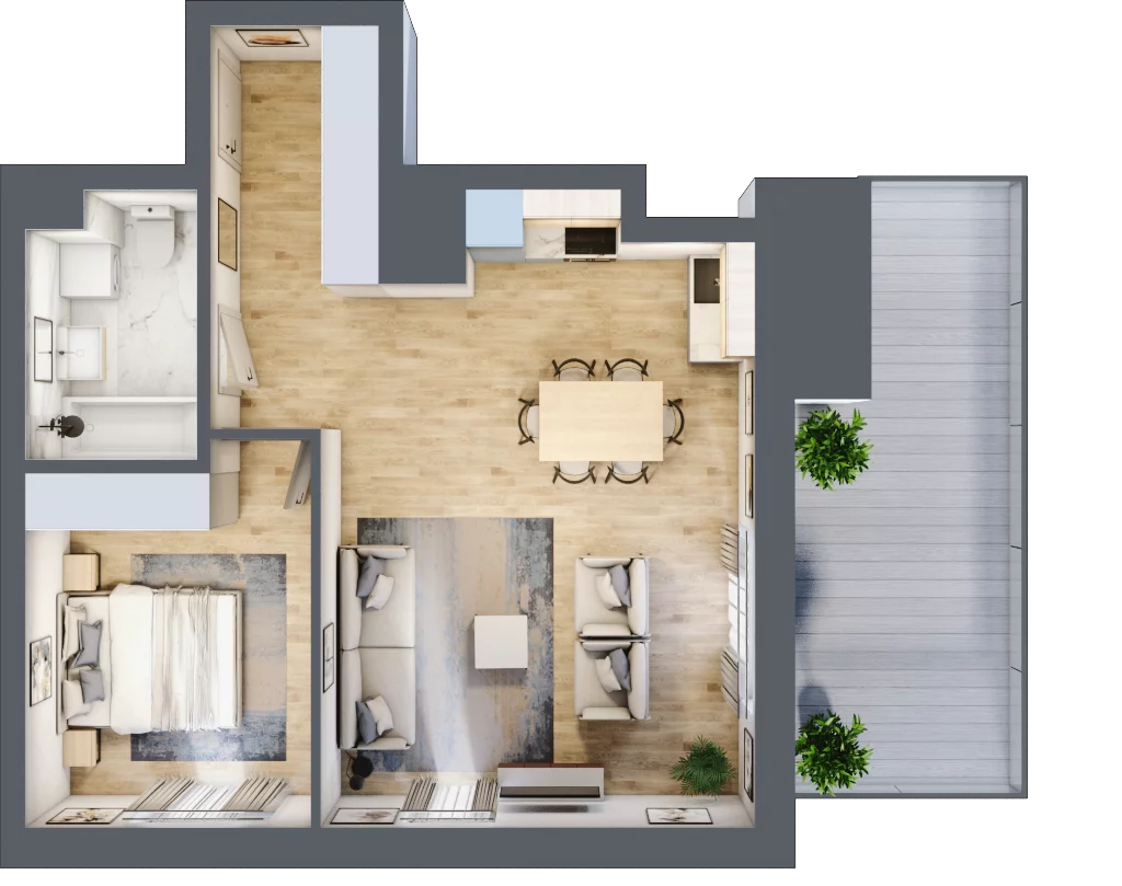 2 pokoje, mieszkanie 52,04 m², piętro 7, oferta nr BA0795, Stilla, Warszawa, Włochy, Raków, ul. Fajansowa 5