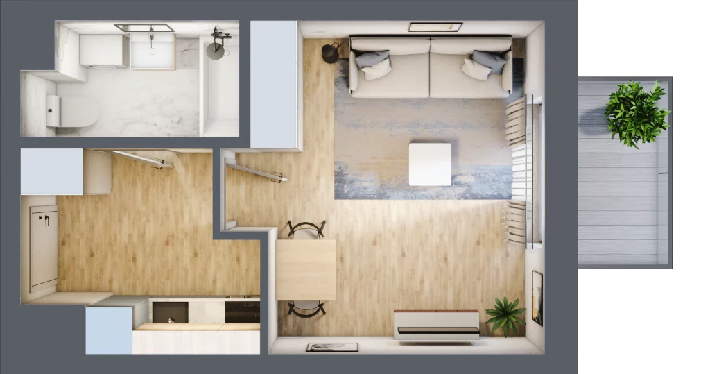 1 pokój, mieszkanie 27,27 m², piętro 7, oferta nr BA07100, Stilla, Warszawa, Włochy, Raków, ul. Fajansowa 5