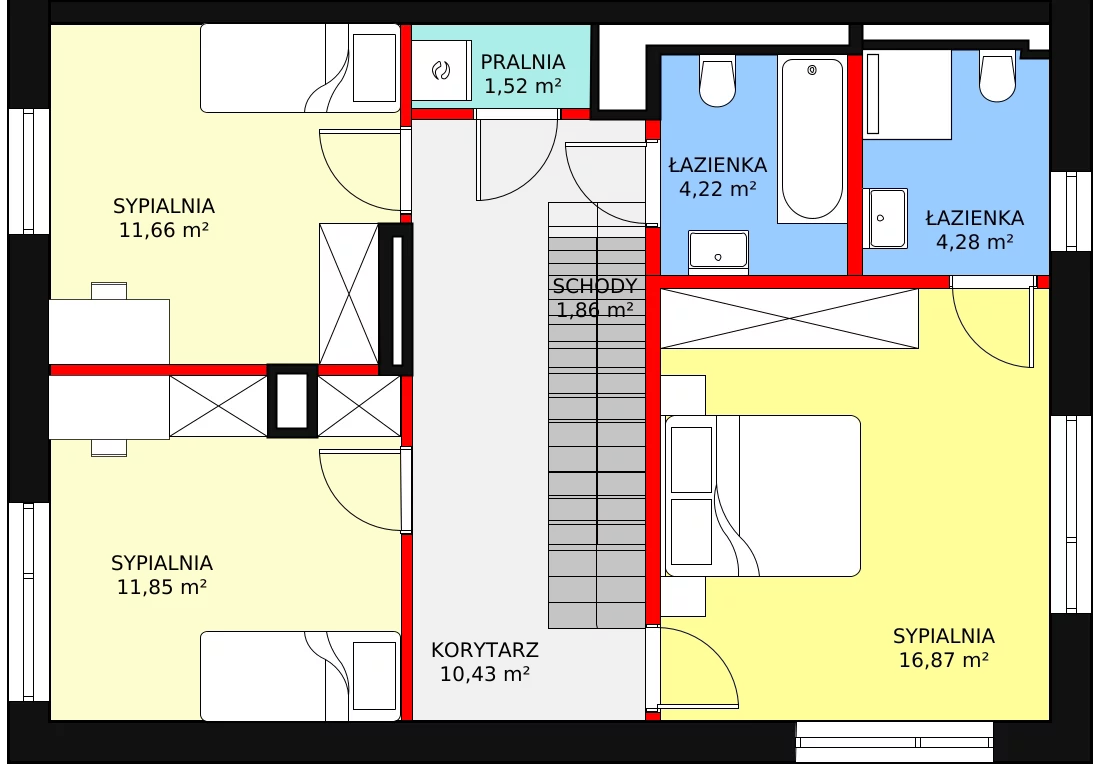 Dom 162,56 m², oferta nr A01, Jaśminowy Mokotów VI Domy, Warszawa, Mokotów, Stegny, ul. Białego Dębu