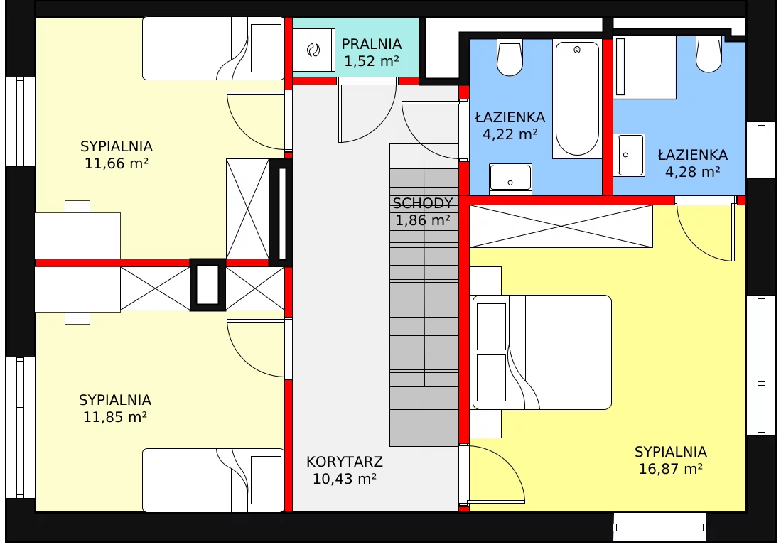 Dom 162,54 m², oferta nr B01, Jaśminowy Mokotów VI Domy, Warszawa, Mokotów, Stegny, ul. Białego Dębu