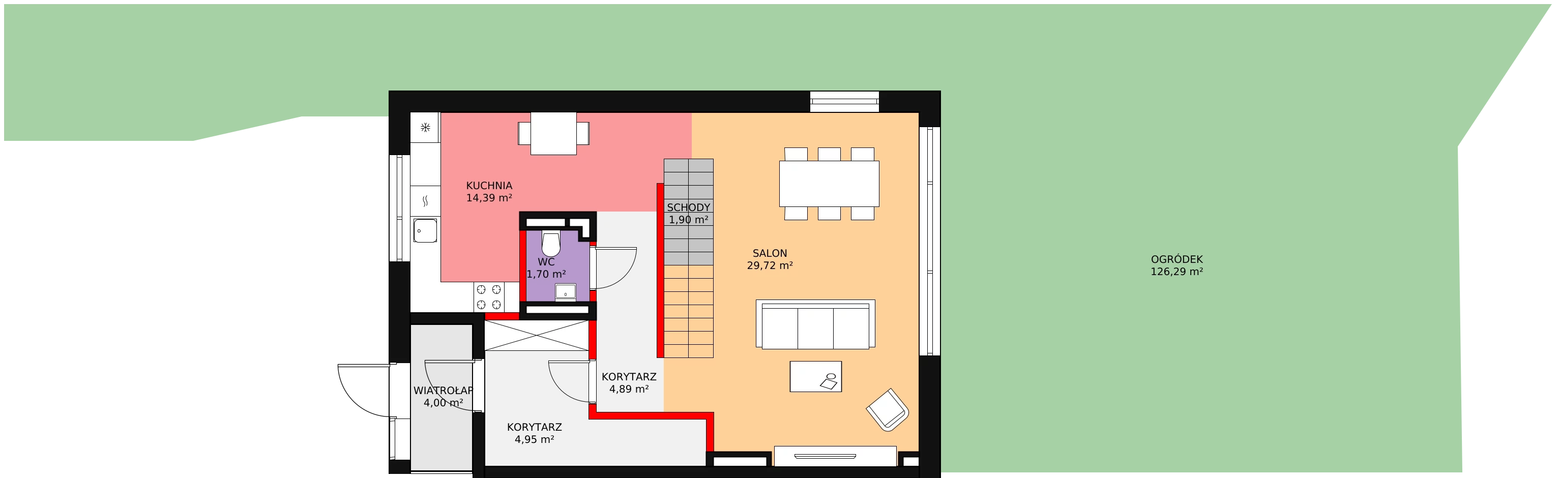 Dom 163,52 m², oferta nr B02, Jaśminowy Mokotów VI Domy, Warszawa, Mokotów, Stegny, ul. Białego Dębu