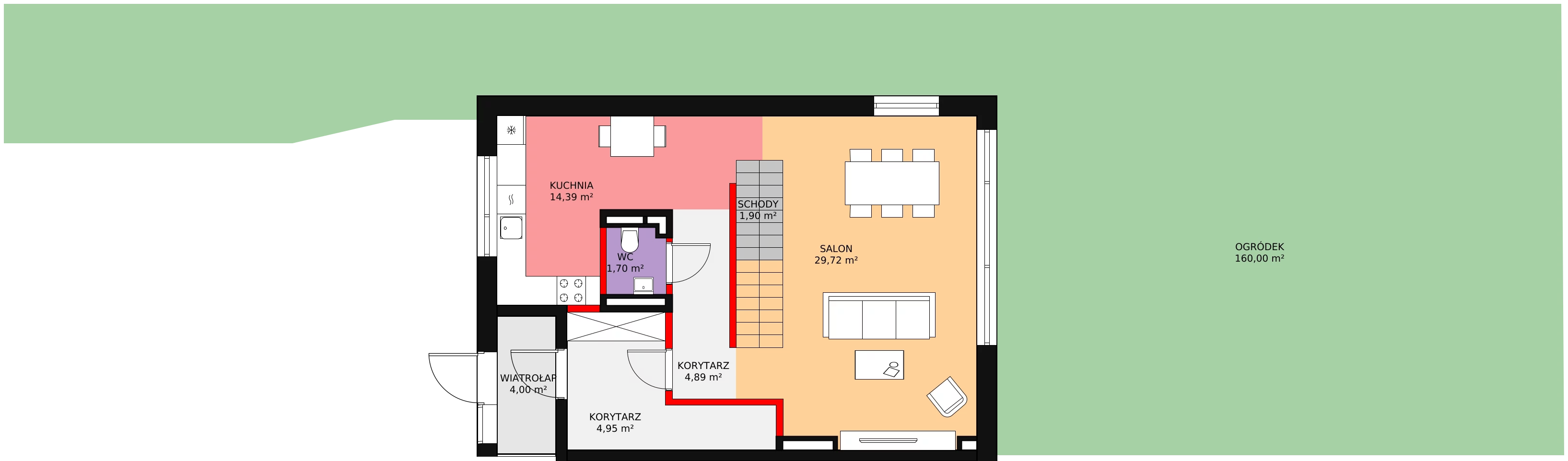 Dom 163,49 m², oferta nr C02, Jaśminowy Mokotów VI Domy, Warszawa, Mokotów, Stegny, ul. Białego Dębu