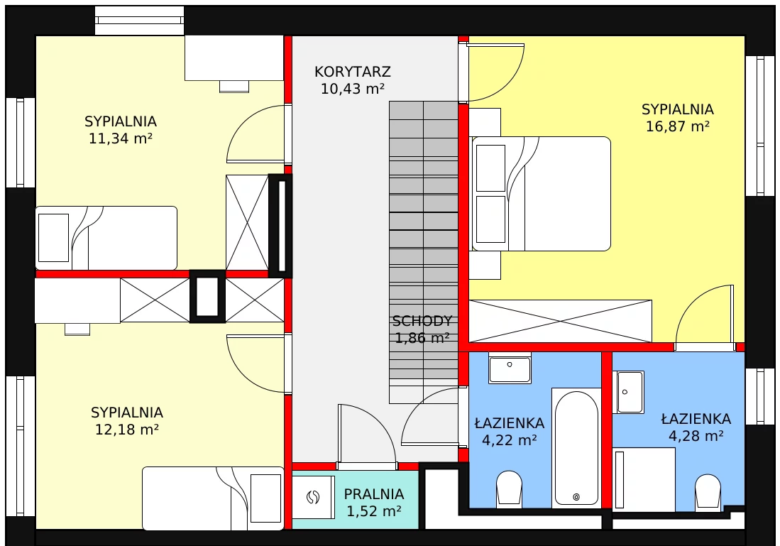 Dom 163,49 m², oferta nr C02, Jaśminowy Mokotów VI Domy, Warszawa, Mokotów, Stegny, ul. Białego Dębu