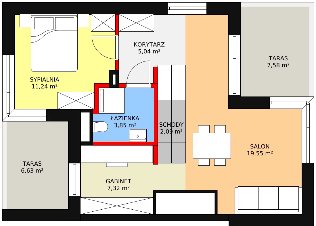 Dom 163,49 m², oferta nr C02, Jaśminowy Mokotów VI Domy, Warszawa, Mokotów, Stegny, ul. Białego Dębu