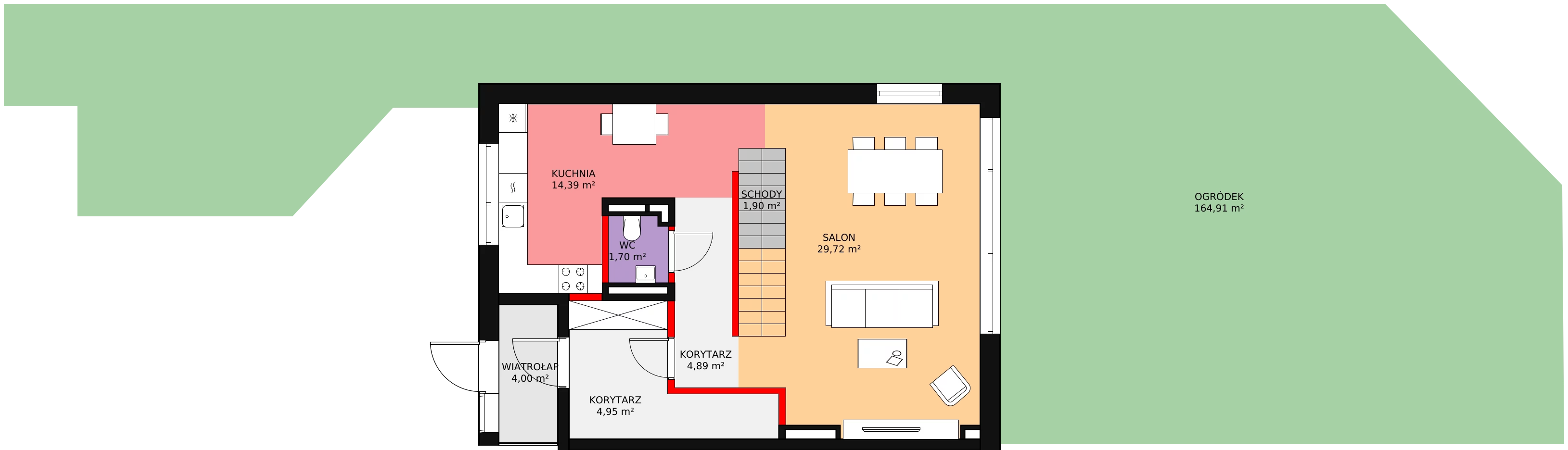 Dom 163,52 m², oferta nr D02, Jaśminowy Mokotów VI Domy, Warszawa, Mokotów, Stegny, ul. Białego Dębu