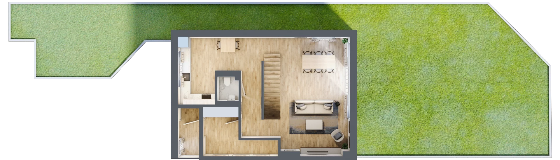 Dom 257,41 m², oferta nr D02, Jaśminowy Mokotów VI Domy, Warszawa, Mokotów, Stegny, ul. Białego Dębu