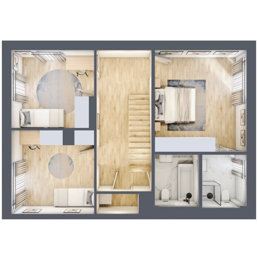 Dom 257,41 m², oferta nr D02, Jaśminowy Mokotów VI Domy, Warszawa, Mokotów, Stegny, ul. Białego Dębu