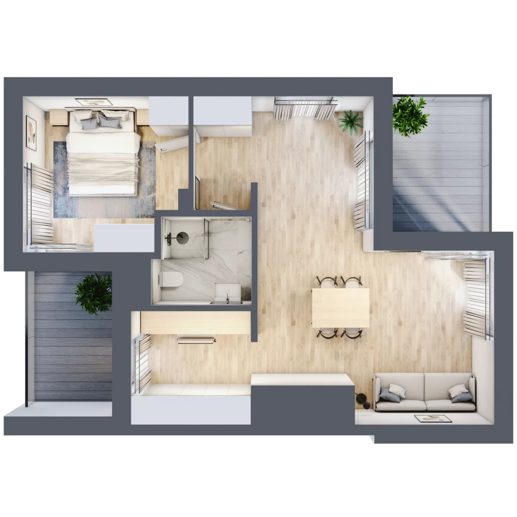Dom 257,41 m², oferta nr D02, Jaśminowy Mokotów VI Domy, Warszawa, Mokotów, Stegny, ul. Białego Dębu