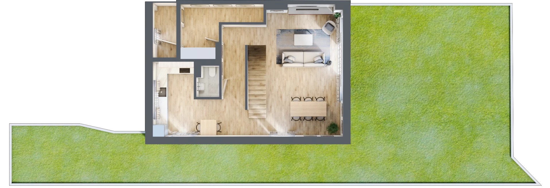 Dom 256,59 m², oferta nr E01, Jaśminowy Mokotów VI Domy, Warszawa, Mokotów, Stegny, ul. Białego Dębu