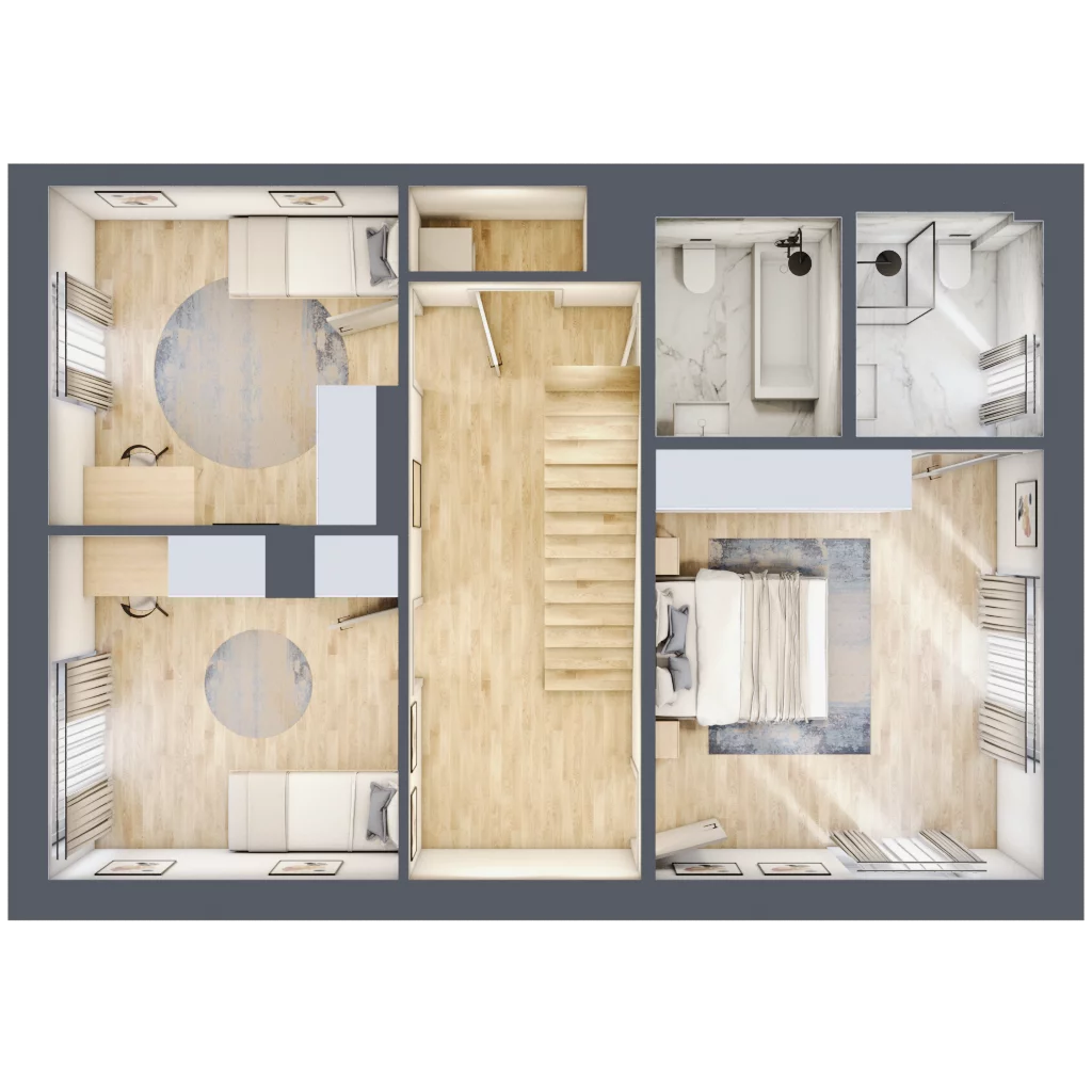 Dom 256,59 m², oferta nr E01, Jaśminowy Mokotów VI Domy, Warszawa, Mokotów, Stegny, ul. Białego Dębu